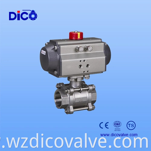 Wenzhou China de acero inoxidable de acero inoxidable Control de actuador eléctrico Válvula de bola industrial 3pc